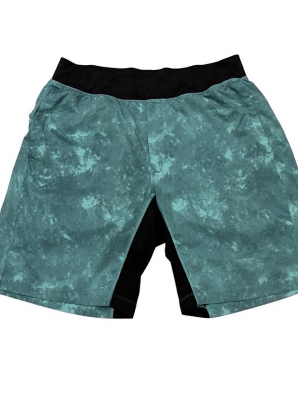 Lululemon Men's Desert Teal & Black T.H.E. Training Shorts 9" Sz M